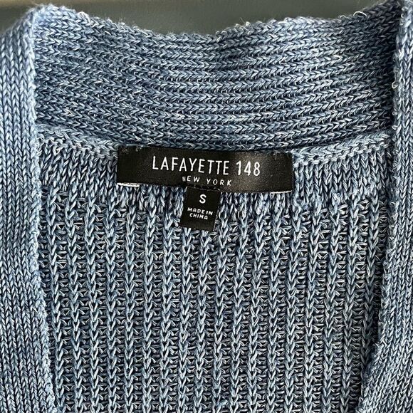 Lafayette 148 New York Vest Blue Marled
Long Line Hemp Cardigan Size S - Picture 6 of 11
